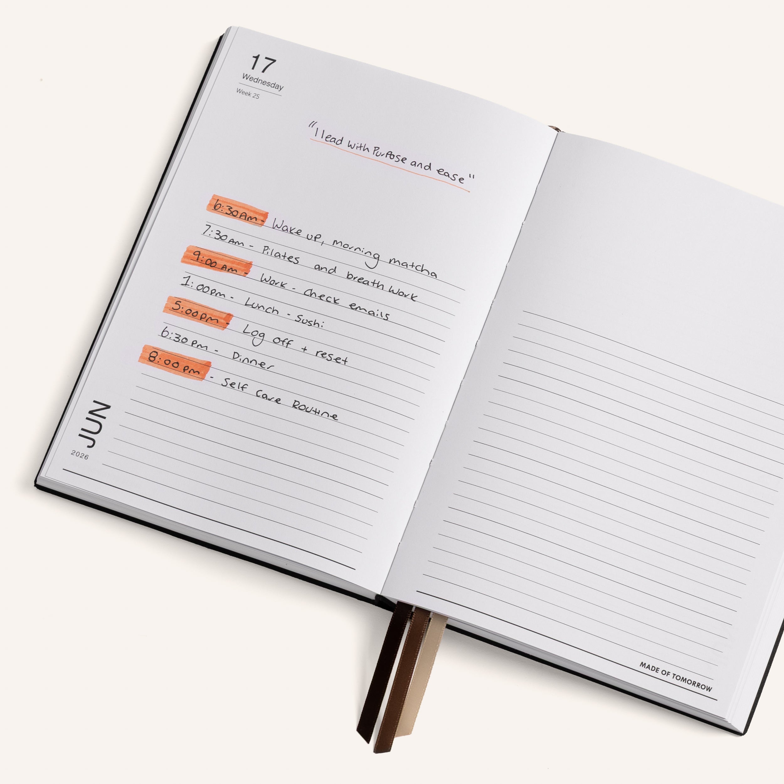 2026 A5 Daily Diary - Faux Leather