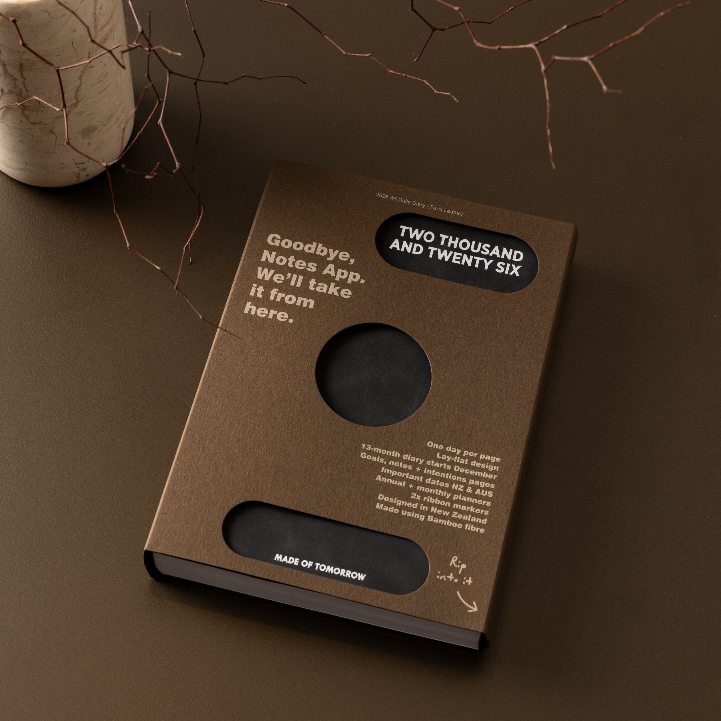 2026 A5 Daily Diary - Faux Leather