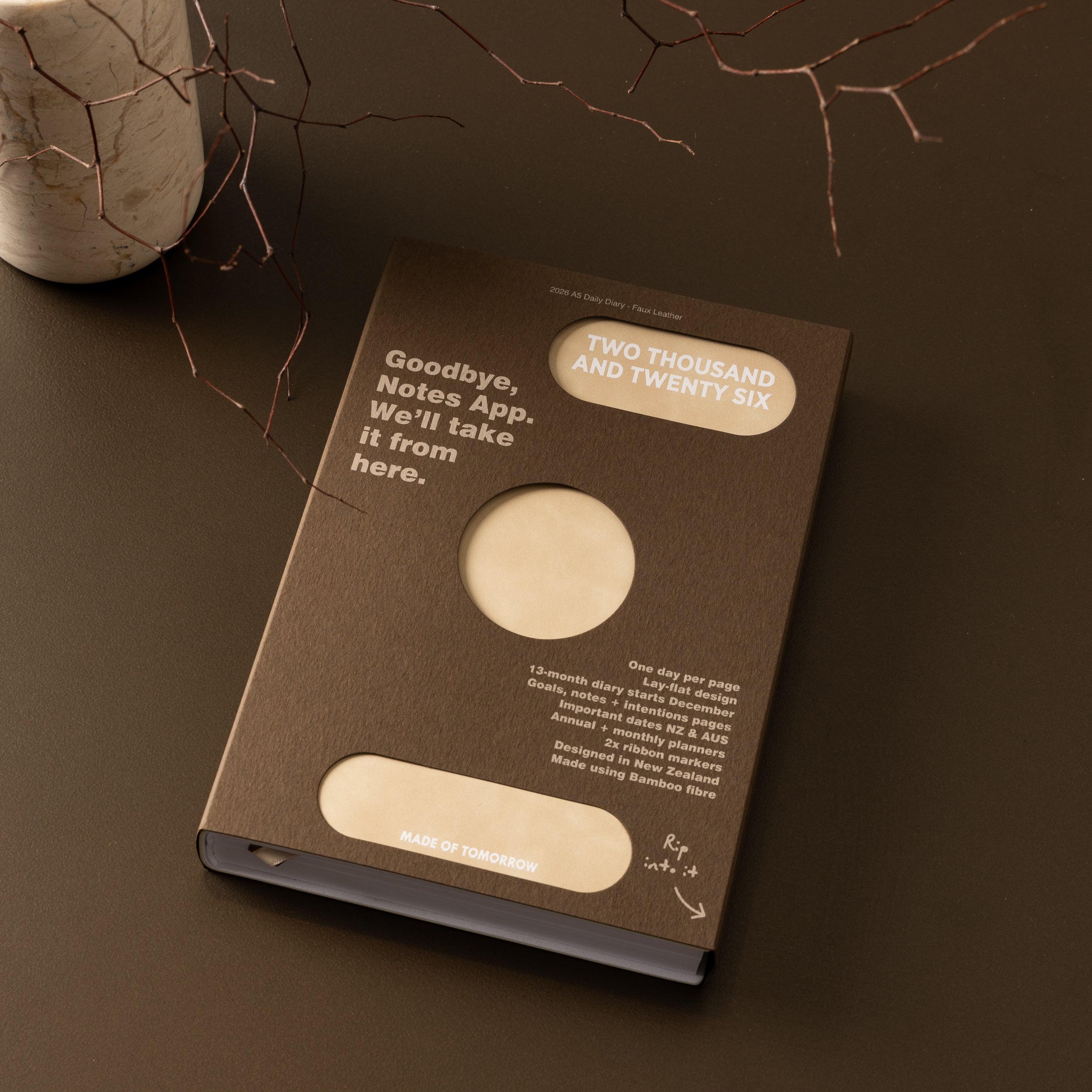 2026 A5 Daily Diary - Faux Leather