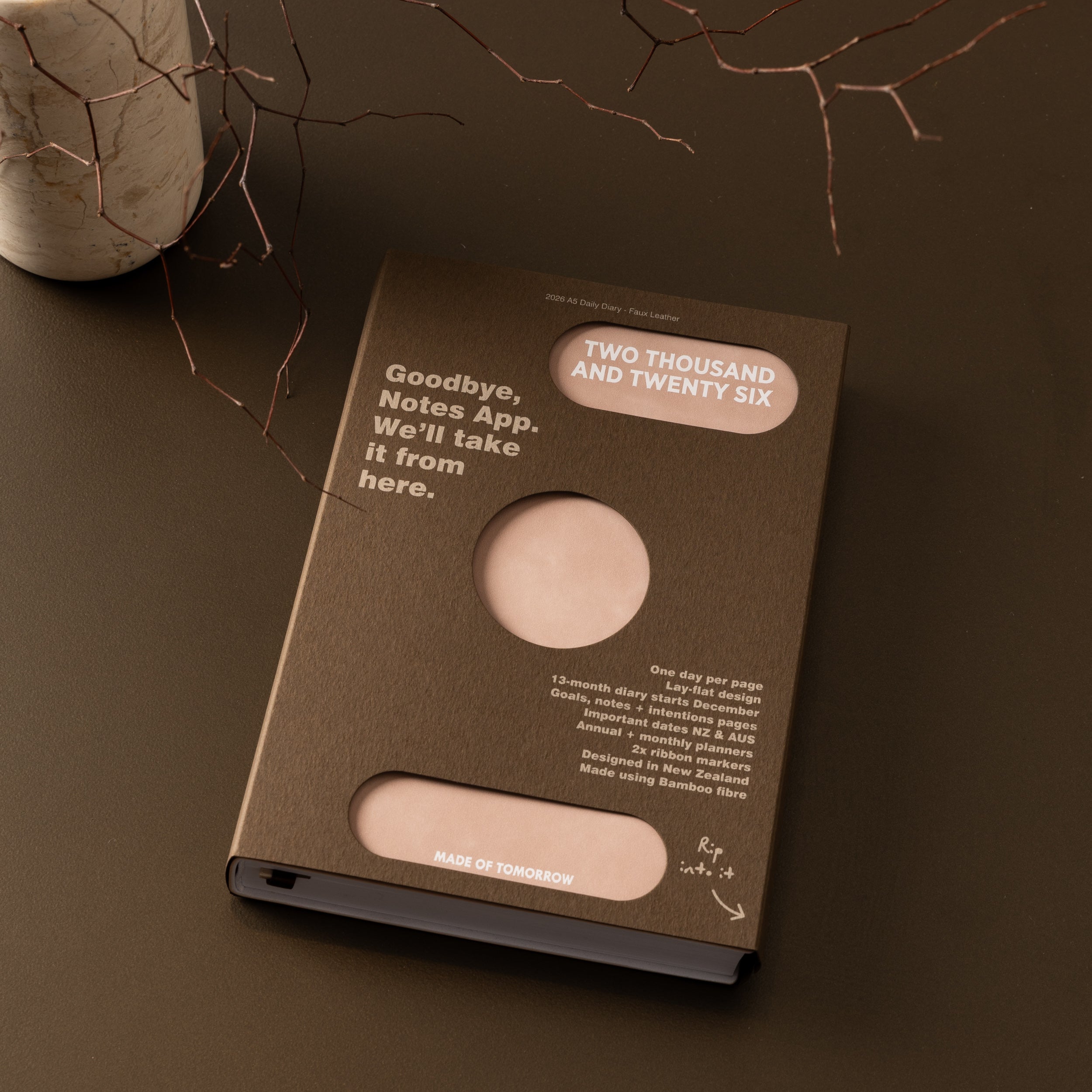 2026 A5 Daily Diary - Faux Leather