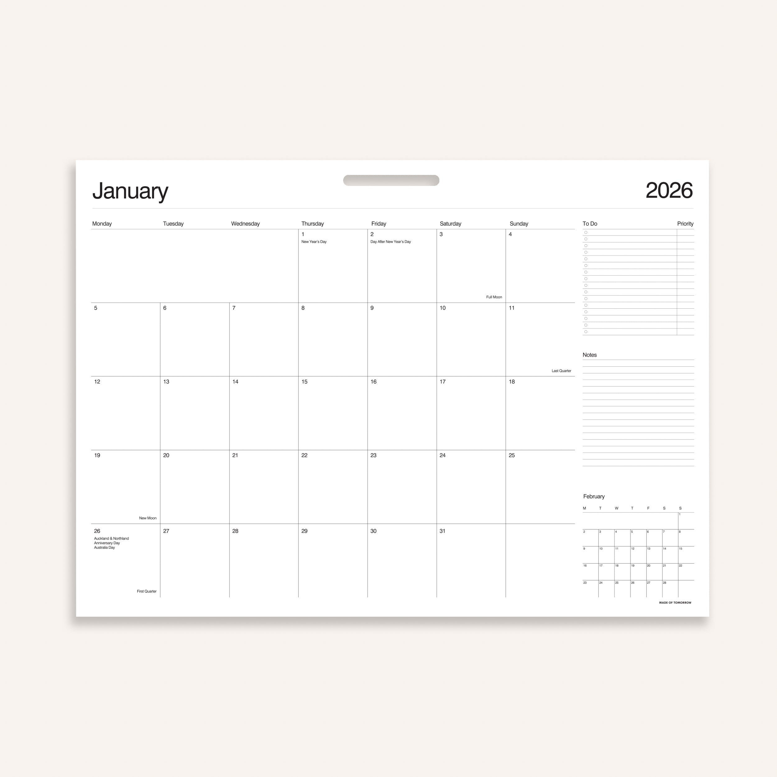 2026 Monthly Planner
